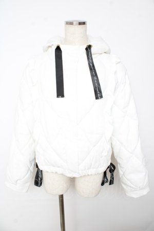 画像: axes femme POETIQUE / ダイヤキルトエコダウンコート  白 Y-25-11-01-083-AX-CO-SZ-ZY