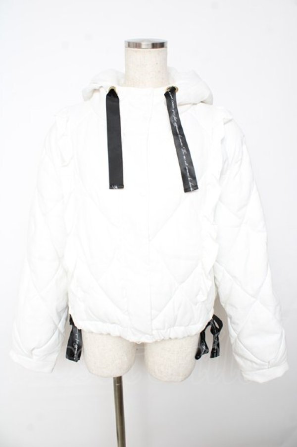 画像1: axes femme POETIQUE / ダイヤキルトエコダウンコート  白 Y-25-11-01-083-AX-CO-SZ-ZY (1)
