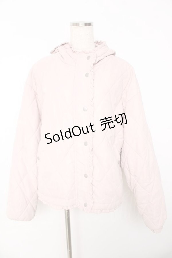 画像1: merry jenny / フリルキルティングフードジャケット F ピンク Y-25-11-01-085-LO-JA-SZ-ZY (1)