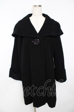 画像: PEACE NOW / 1つボタンコート  黒 Y-25-11-01-088-PU-CO-AS-ZY