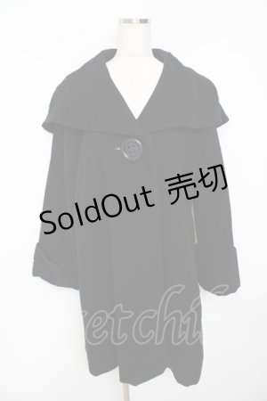 画像: PEACE NOW / 1つボタンコート  黒 Y-25-11-01-088-PU-CO-AS-ZY