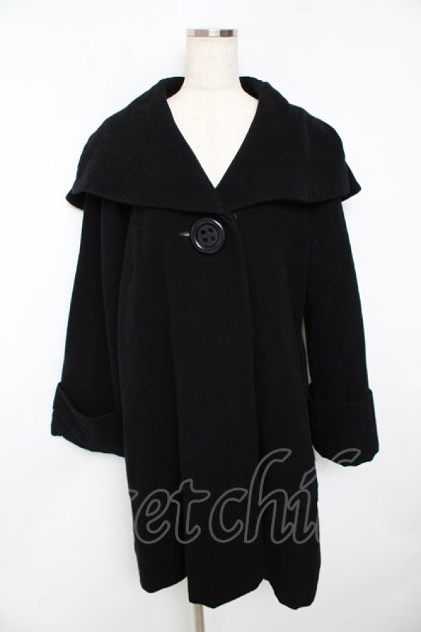 画像1: PEACE NOW / 1つボタンコート  黒 Y-25-11-01-088-PU-CO-AS-ZY (1)