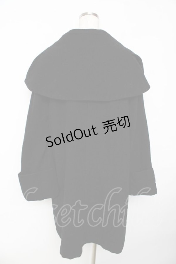 画像2: PEACE NOW / 1つボタンコート  黒 Y-25-11-01-088-PU-CO-AS-ZY (2)