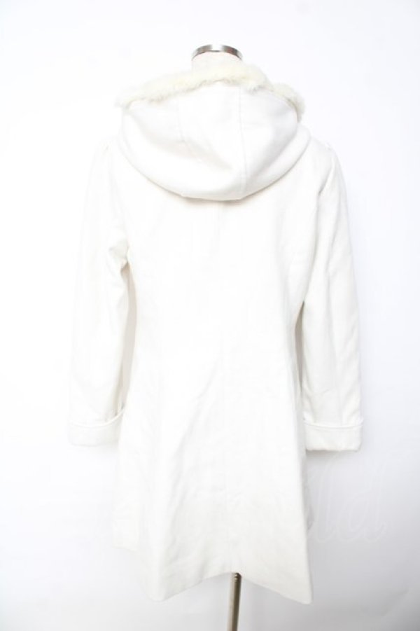 画像2: LODISPOTTO / フード付きビジューボタンコート  白 Y-25-11-01-089-LO-CO-SZ-ZY (2)