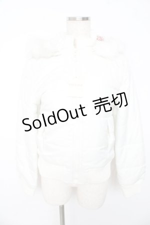 画像: LIZ LISA / ファーフードダウンジャケット  白 Y-25-11-01-091-LO-CO-SZ-ZY