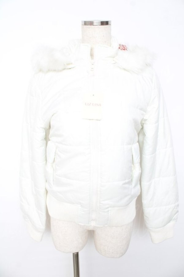 画像1: LIZ LISA / ファーフードダウンジャケット  白 Y-25-11-01-091-LO-CO-SZ-ZY (1)