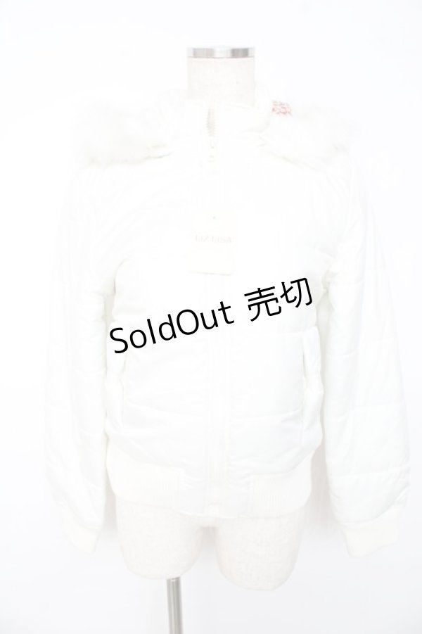 画像1: LIZ LISA / ファーフードダウンジャケット  白 Y-25-11-01-091-LO-CO-SZ-ZY (1)