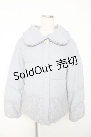 画像: axes femme / 裾刺繍ダウン  サックス Y-25-11-01-093-AX-CO-SZ-ZY