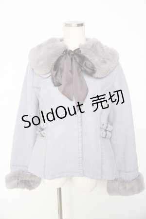 画像: axes femme / ファー襟ベルトデザインコート F ラベンダー Y-25-11-01-094-AX-CO-SZ-ZY