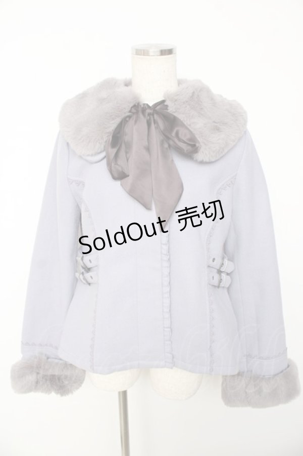 画像1: axes femme / ファー襟ベルトデザインコート F ラベンダー Y-25-11-01-094-AX-CO-SZ-ZY (1)