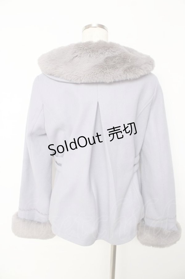 画像2: axes femme / ファー襟ベルトデザインコート F ラベンダー Y-25-11-01-094-AX-CO-SZ-ZY (2)