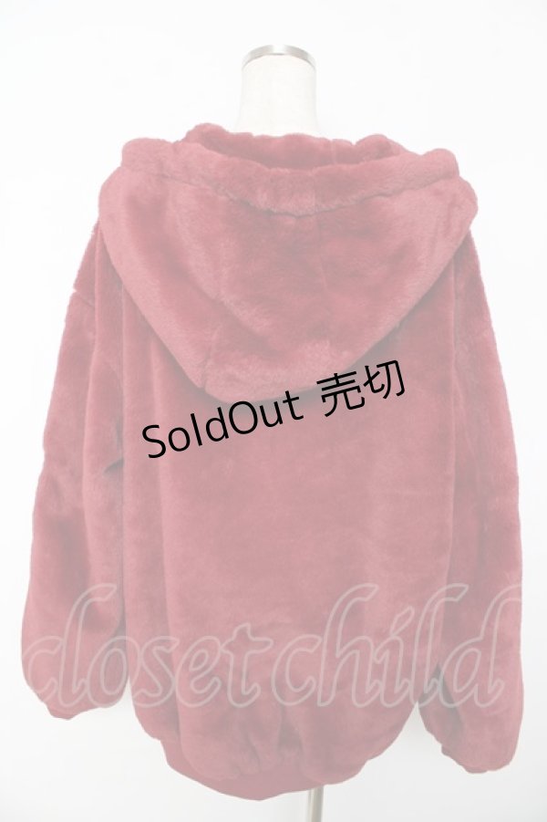 画像2: REFLEM / ドラゴン刺繍BIGファーパーカーファーブルゾン  ワイン Y-25-11-01-097-PU-CO-SZ-ZY (2)
