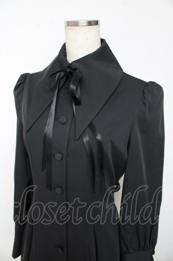 画像3: ATELIER BOZ / 長袖キャロルワンピース  黒 Y-25-11-01-099-EL-OP-SZ-ZY (3)