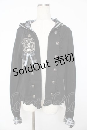 画像: PUTUMAYO / エンブレム刺繍フード付ジャケット  黒 Y-25-11-01-101-PT-JA-SZ-ZY