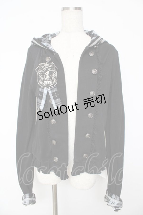 画像1: PUTUMAYO / エンブレム刺繍フード付ジャケット  黒 Y-25-11-01-101-PT-JA-SZ-ZY (1)