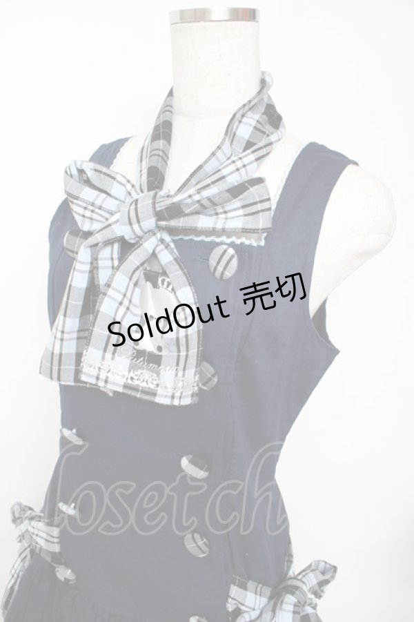 画像3: PUTUMAYO / チェックリボンダブルワンピ  紺 Y-25-11-01-105-PT-OP-SZ-ZY (3)