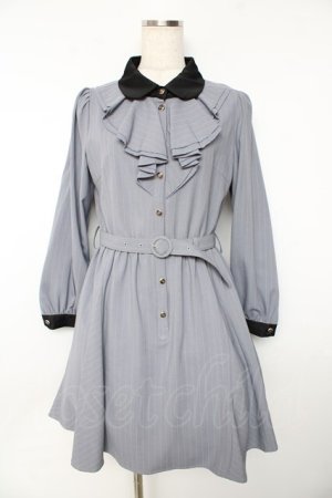 画像: Secret Honey / ラッフルフリルシャツワンピース 2 グレー Y-25-11-01-107-CA-OP-SZ-ZY