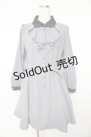 画像: Secret Honey / ラッフルフリルシャツワンピース 2 グレー Y-25-11-01-107-CA-OP-SZ-ZY