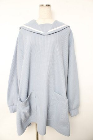 画像: Candy Stripper / BIG SAILOR WAFFLE ワンピース 2 サックス Y-25-11-01-108-PU-OP-SZ-ZY