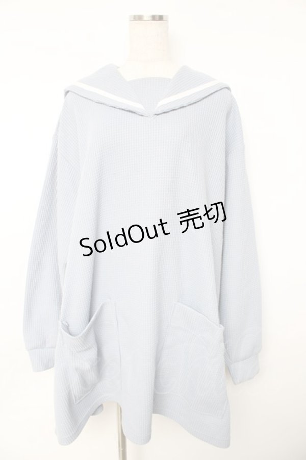 画像1: Candy Stripper / BIG SAILOR WAFFLE ワンピース 2 サックス Y-25-11-01-108-PU-OP-SZ-ZY (1)