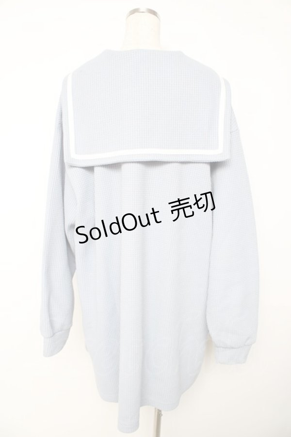 画像2: Candy Stripper / BIG SAILOR WAFFLE ワンピース 2 サックス Y-25-11-01-108-PU-OP-SZ-ZY (2)