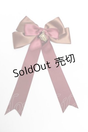 画像: 【SALE】LOTUS ribbon / リボンクリップ  ブラウン×ワイン Y-25-11-01-017-EL-AC-SZ-ZT487-F004