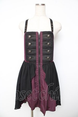 画像: ALGONQUINS / ナポレオン風ジャンパースカート F 紫 Y-25-11-01-112-AL-OP-SZ-ZY