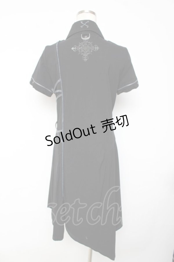 画像2: Ozz Croce / アシンメトリーシャツワンピース  黒 Y-25-11-01-116-OO-OP-SZ-ZY (2)