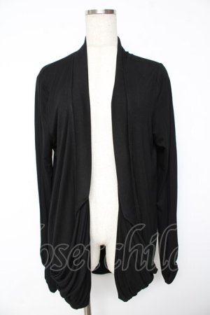 画像: Ozz Croce / サイドポケットカーディガン  黒 Y-25-11-01-117-OO-TO-SZ-ZY