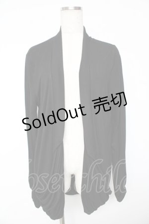 画像: Ozz Croce / サイドポケットカーディガン  黒 Y-25-11-01-117-OO-TO-SZ-ZY