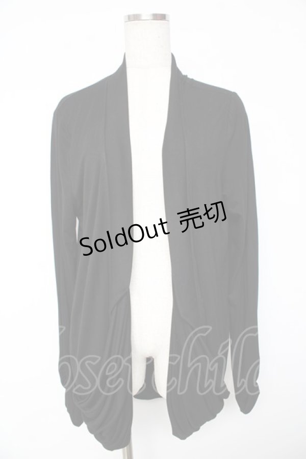 画像1: Ozz Croce / サイドポケットカーディガン  黒 Y-25-11-01-117-OO-TO-SZ-ZY (1)