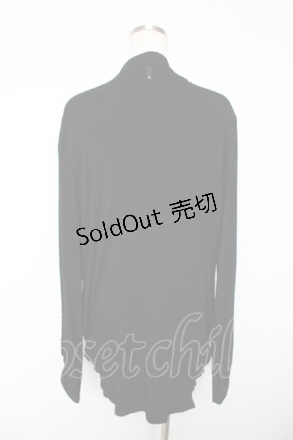 画像2: Ozz Croce / サイドポケットカーディガン  黒 Y-25-11-01-117-OO-TO-SZ-ZY (2)