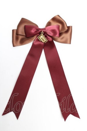 画像: LOTUS ribbon / リボンクリップ  ブラウン×ワイン Y-25-11-01-018-EL-AC-SZ-ZY