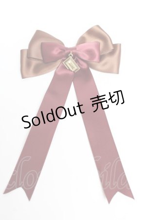 画像: 【SALE】LOTUS ribbon / リボンクリップ  ブラウン×ワイン Y-25-11-01-018-EL-AC-SZ-ZT487-F004