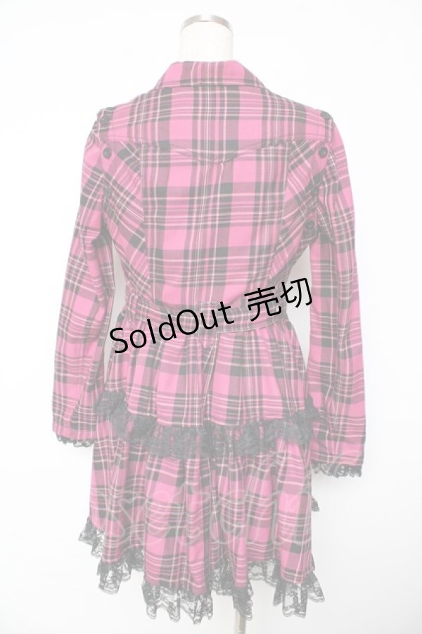 画像2: ALGONQUINS / ライダースジャケットワンピース 2 ピンク Y-25-11-01-120-AL-OP-SZ-ZY (2)