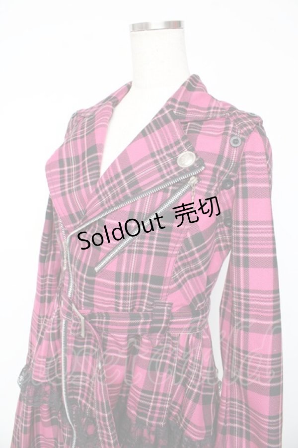 画像3: ALGONQUINS / ライダースジャケットワンピース 2 ピンク Y-25-11-01-120-AL-OP-SZ-ZY (3)