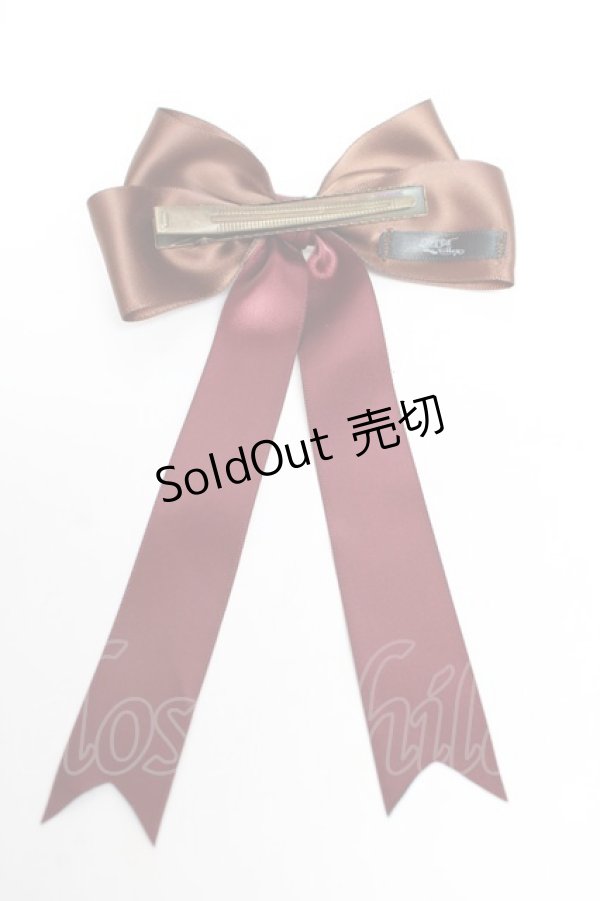 画像2: 【SALE】LOTUS ribbon / リボンクリップ  ブラウン×ワイン Y-25-11-01-018-EL-AC-SZ-ZT487-F004 (2)
