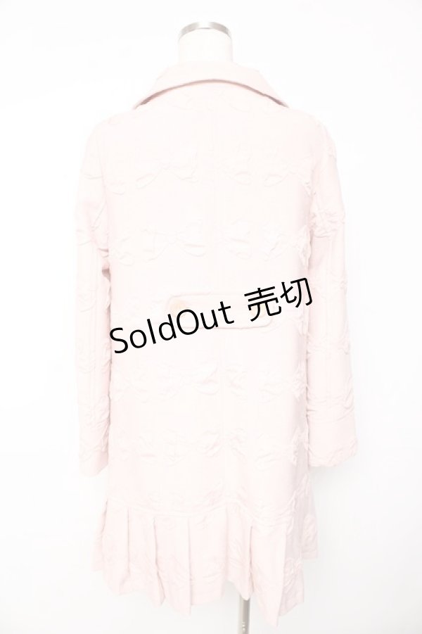 画像2: Emily Temple cute / リボンジャガードコート  ピンク Y-25-11-01-122-ET-CO-SZ-ZY (2)