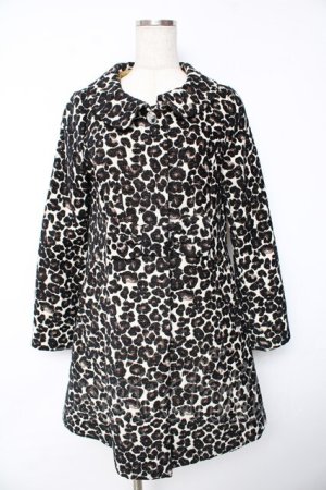 画像: Emily Temple cute / レオパードジャガードコート  ブラウン Y-25-11-01-125-ET-CO-SZ-ZY
