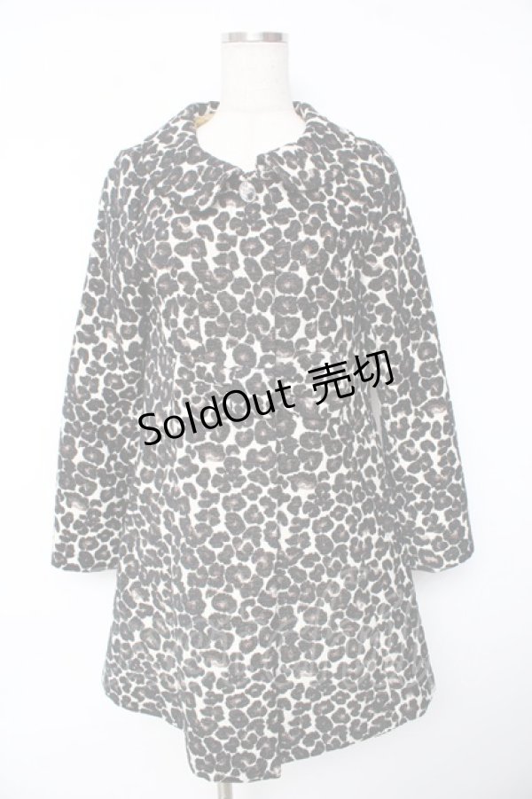 画像1: Emily Temple cute / レオパードジャガードコート  ブラウン Y-25-11-01-125-ET-CO-SZ-ZY (1)