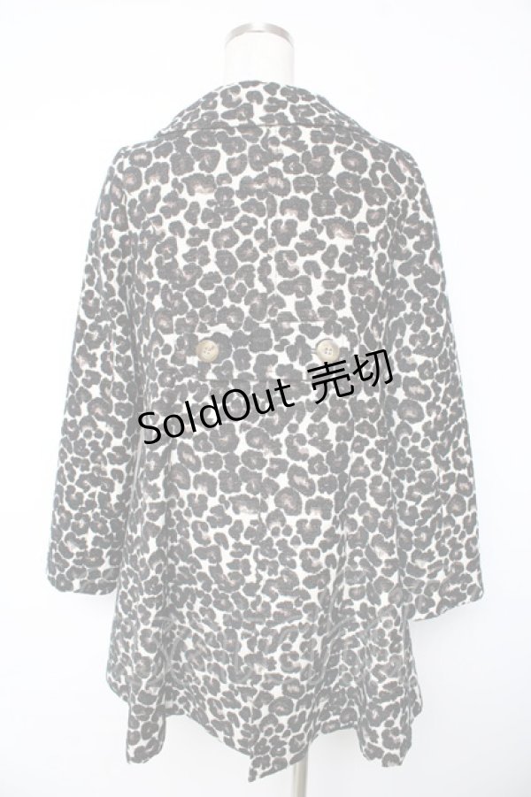 画像2: Emily Temple cute / レオパードジャガードコート  ブラウン Y-25-11-01-125-ET-CO-SZ-ZY (2)