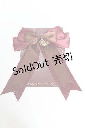 画像: 【SALE】LOTUS ribbon / リボンブローチ  ブラウン×ワイン Y-25-11-01-019-EL-AC-SZ-ZT487-F004