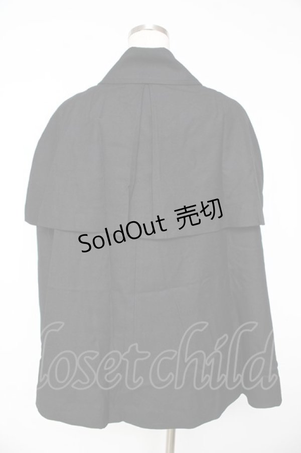 画像2: BPN FOR MEN / チェーン付きケープマント M 黒 Y-25-11-01-126-GO-JA-SZ-ZY (2)