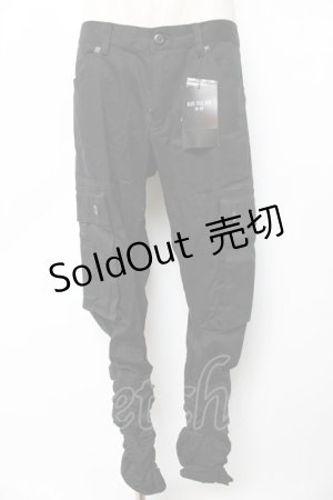 画像: BPN FOR MEN / ギャザーパンツ M 黒 Y-25-11-01-133-GO-PA-SZ-ZY