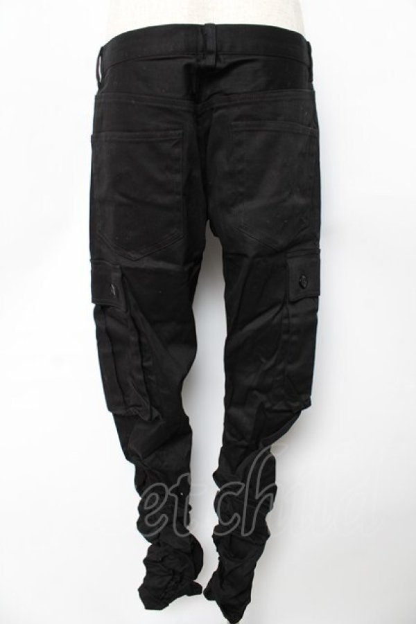 画像2: BPN FOR MEN / ギャザーパンツ M 黒 Y-25-11-01-133-GO-PA-SZ-ZY (2)