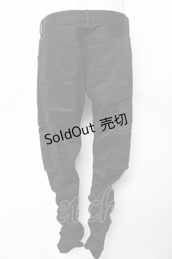 画像2: BPN FOR MEN / ギャザーパンツ M 黒 Y-25-11-01-133-GO-PA-SZ-ZY (2)
