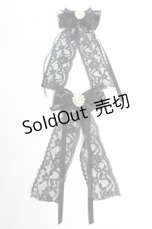 画像: mille fille closet by LODISPOTTO / Twinkle jewelリボンバレッタ  黒 Y-25-11-01-021-LO-ZA-SZ-ZY