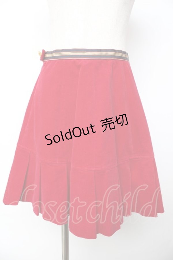 画像1: Emily Temple cute / 別珍スカート  ワイン Y-25-11-01-138-ET-SK-SZ-ZY (1)