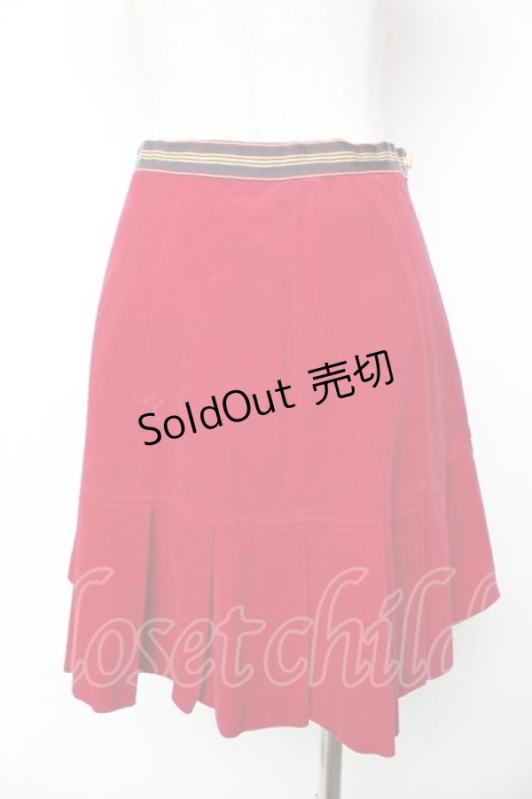 画像2: Emily Temple cute / 別珍スカート  ワイン Y-25-11-01-138-ET-SK-SZ-ZY (2)