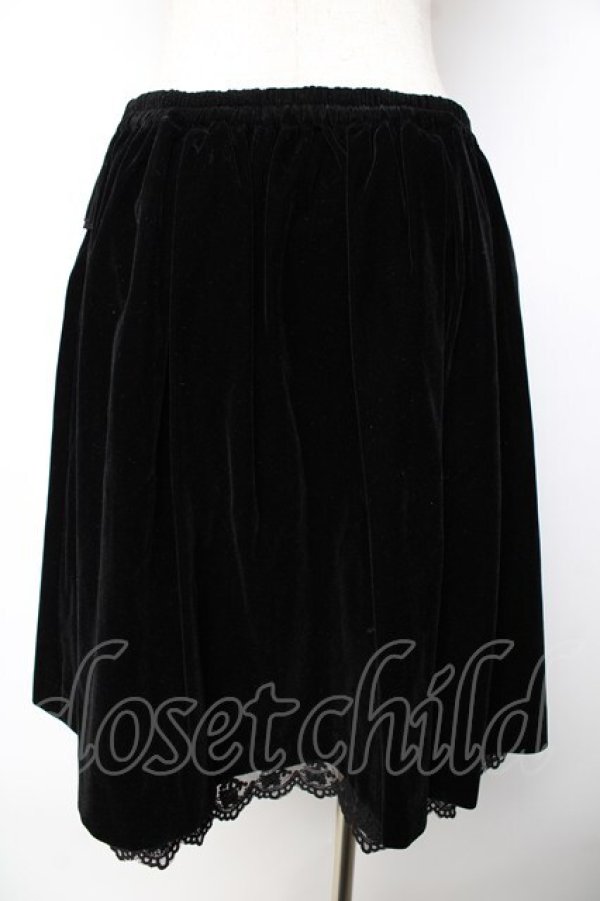 画像2: axes femme / ベロアスカート  黒 Y-25-11-01-140-AX-SK-SZ-ZY (2)